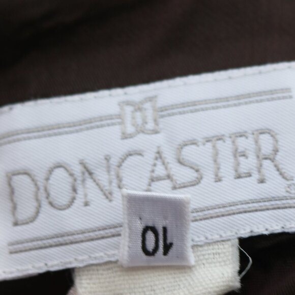 Doncaster Black & White w Ricrac & Seed Bead Trim Cap Sleeve Dress Sz 10 - Picture 6 of 6